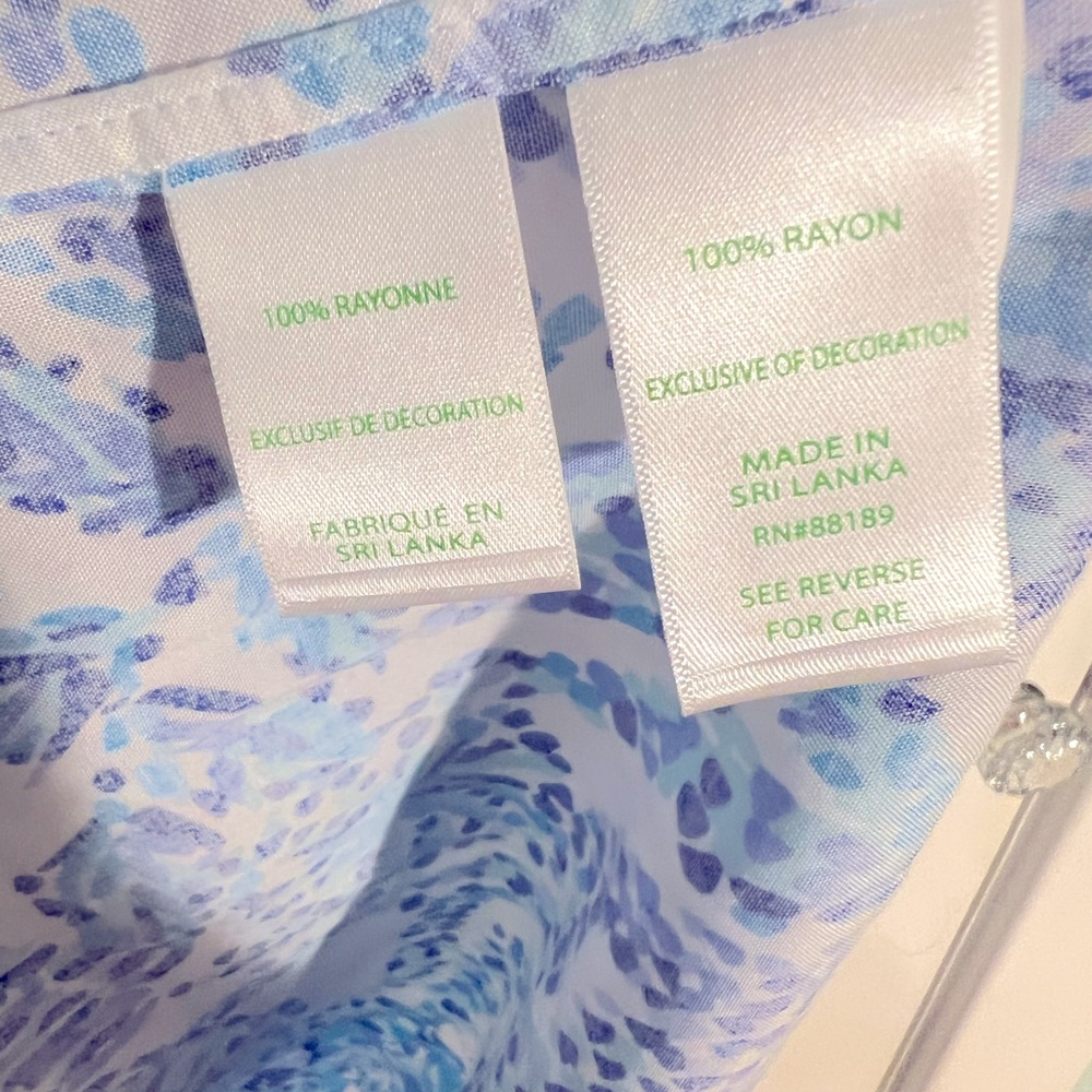 LILLY PULITZER SIZE M JOAN TUNIC TURQUOISE OASIS PRINT - Picture 6 of 6